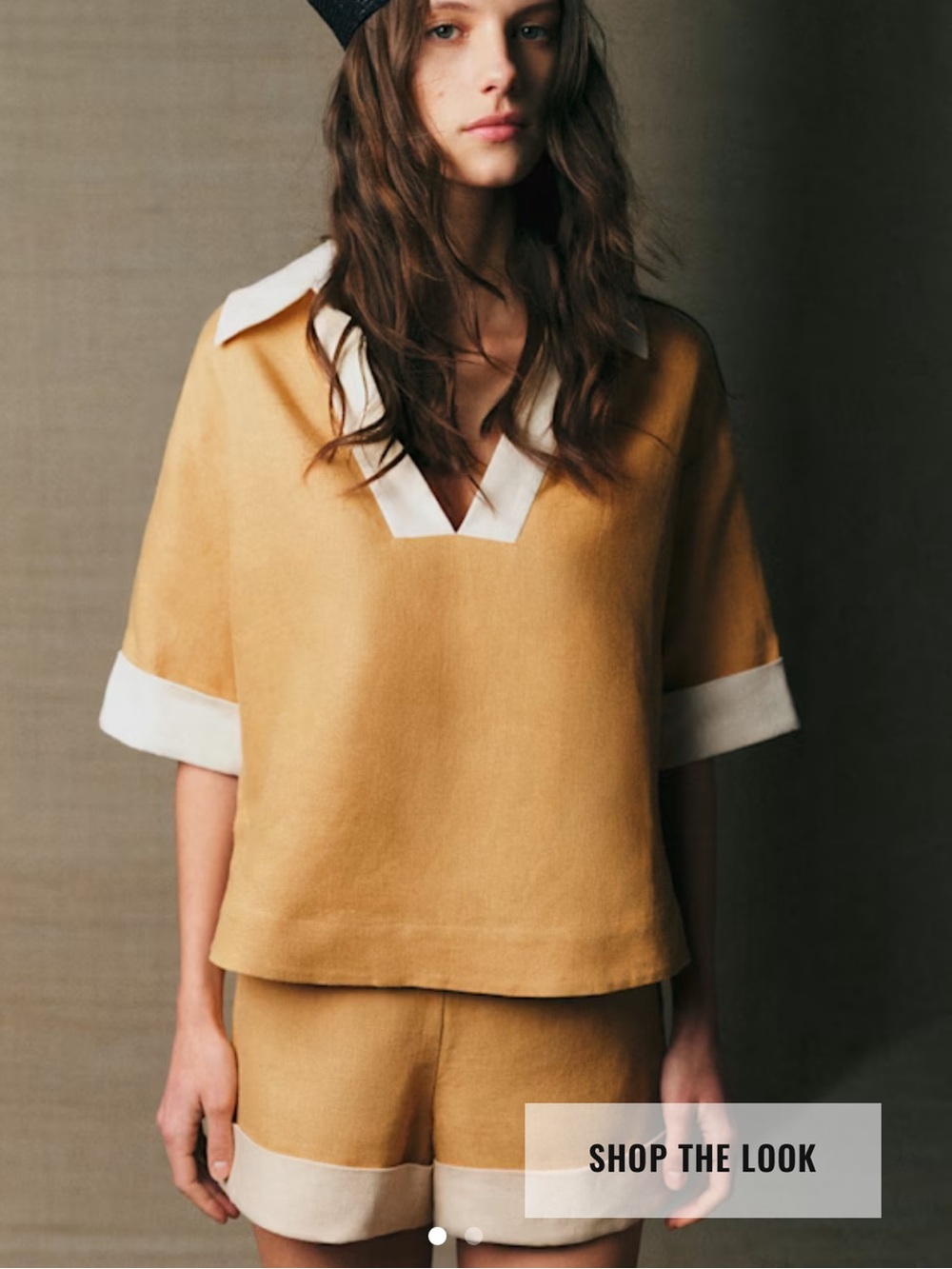 Sezane Felipa Blouse and Hedo Short in Biscuit Set